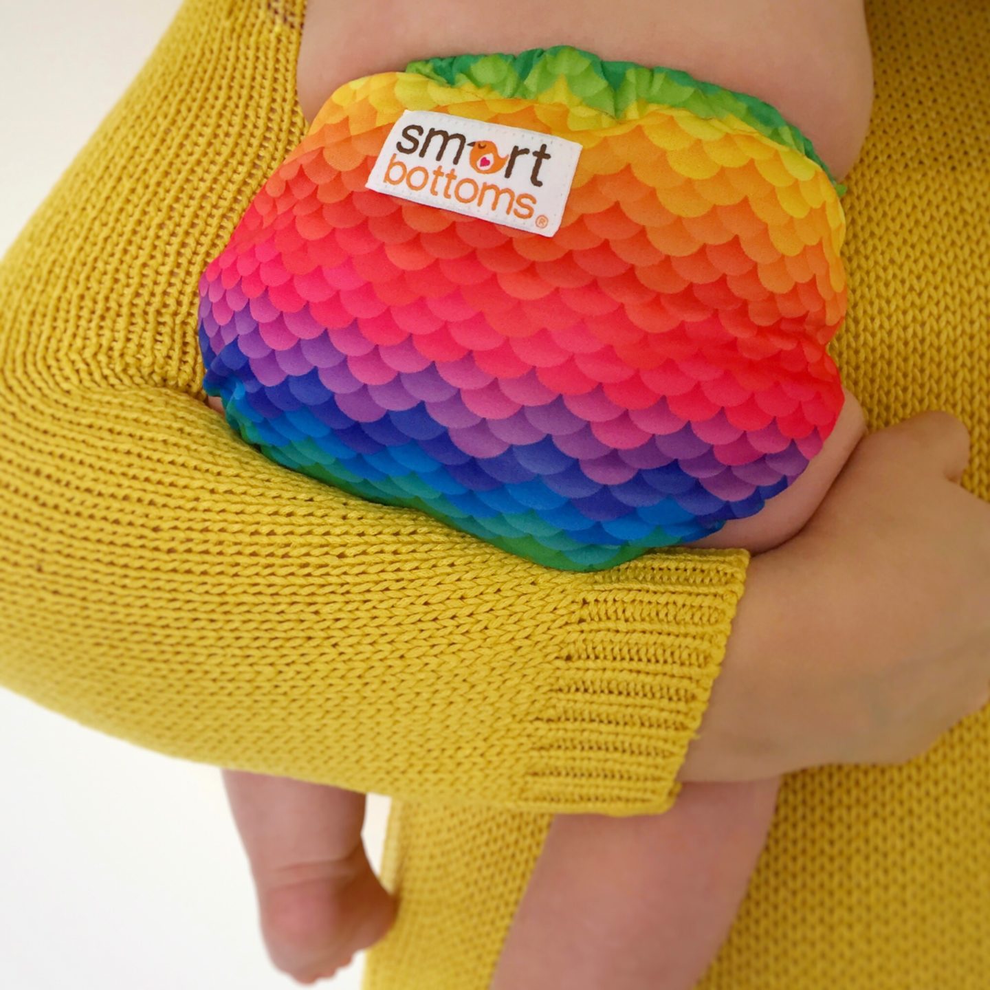 Cloth Nappies are fun in rainbow colours