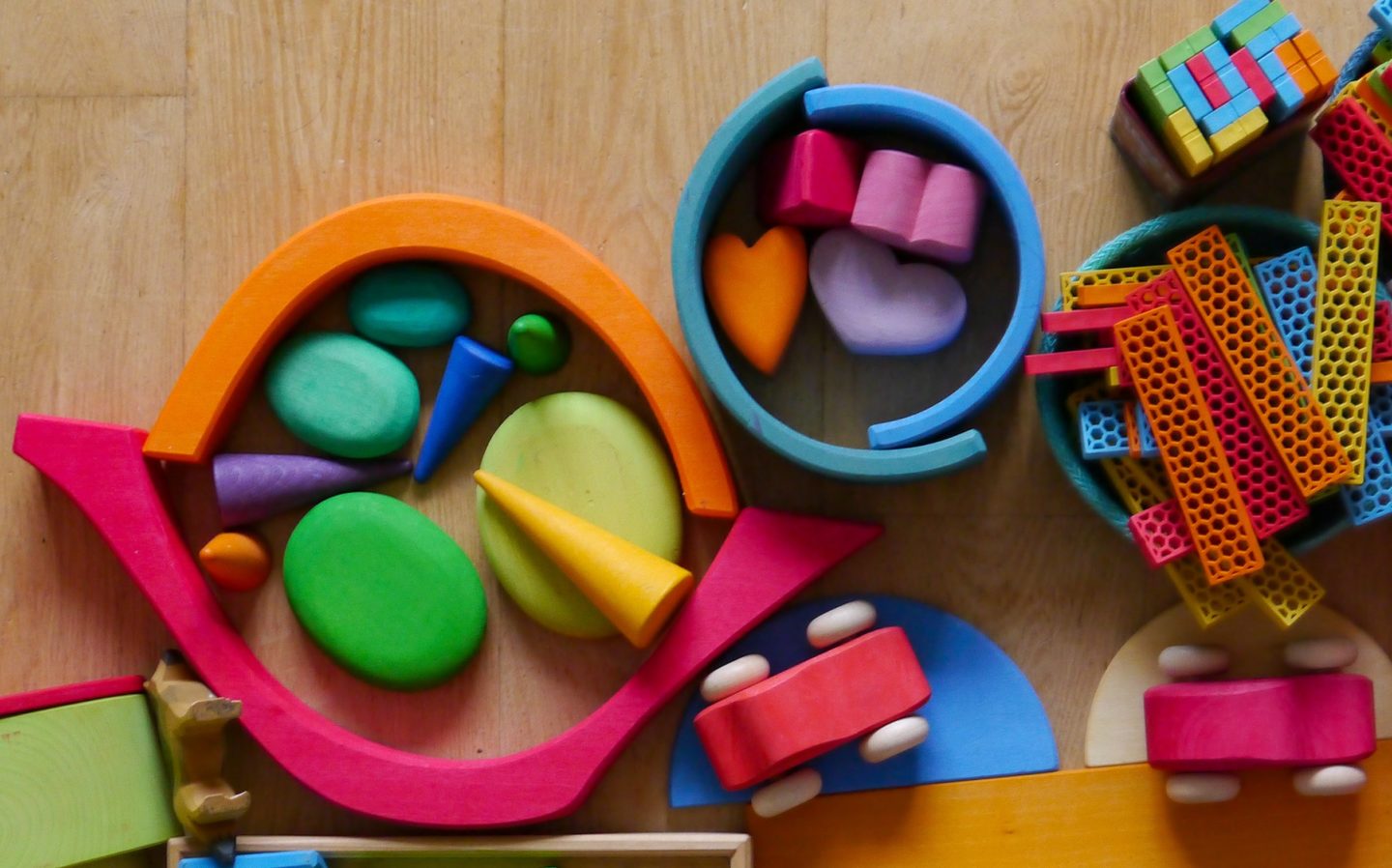 Wooden toys and open ended toys are a great plastic free swap for families