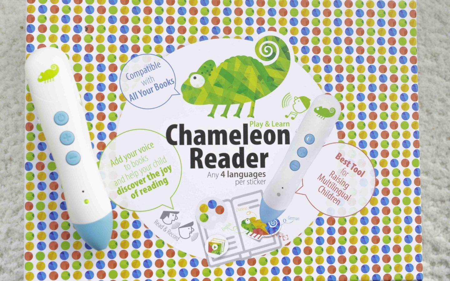 The Chameleon Reader set includes everything you need to get started.